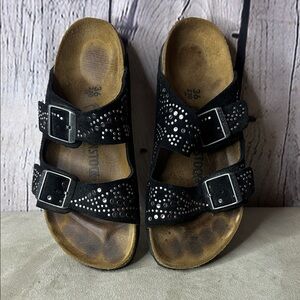 Birkenstock Arizona rivet sandal black studded suede